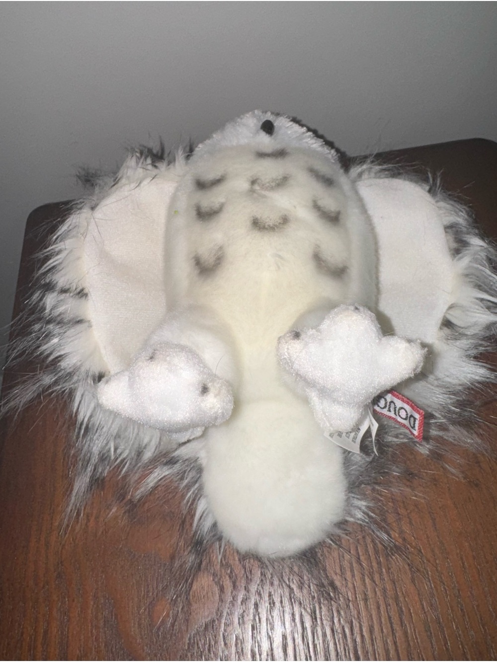 White & Gray Snowy Owl Plush Stuffed Animal - Soft Kids Toy - Picture 6 of 6